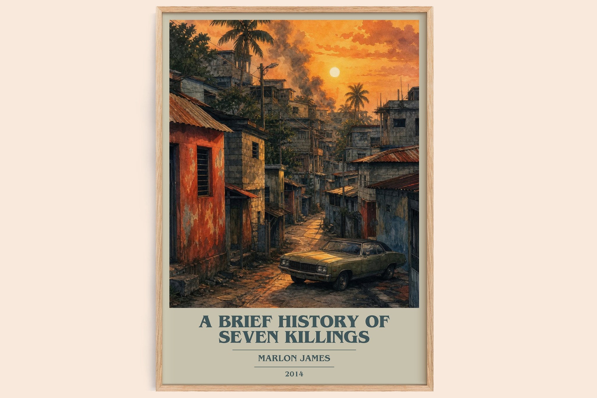 A Brief History of Seven Killings Book Cover Poster by Marlon James