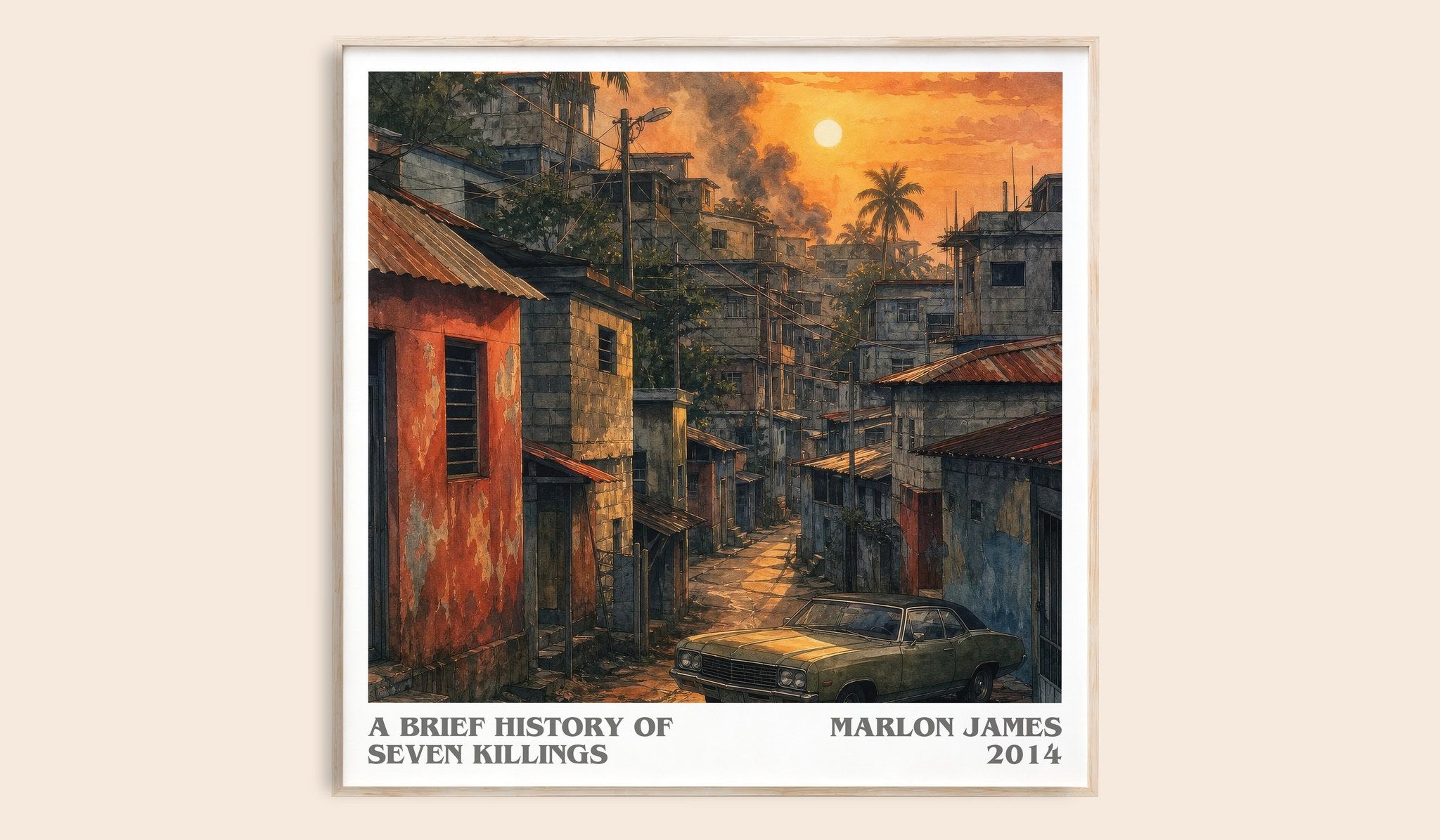 A Brief History of Seven Killings Literary Art Print by Marlon James
