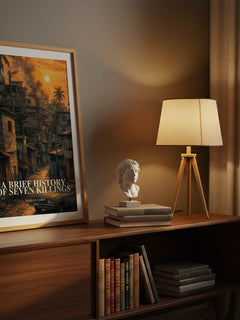 A Brief History of Seven Killings watercolour print on bookshelf – Marlon James fan gift