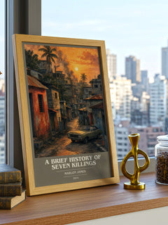 A Brief History of Seven Killings book cover poster colour and style options – Marlon James book art