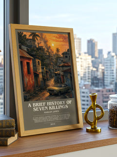 A Brief History of Seven Killings bookish poster colour and style options – Marlon James book art
