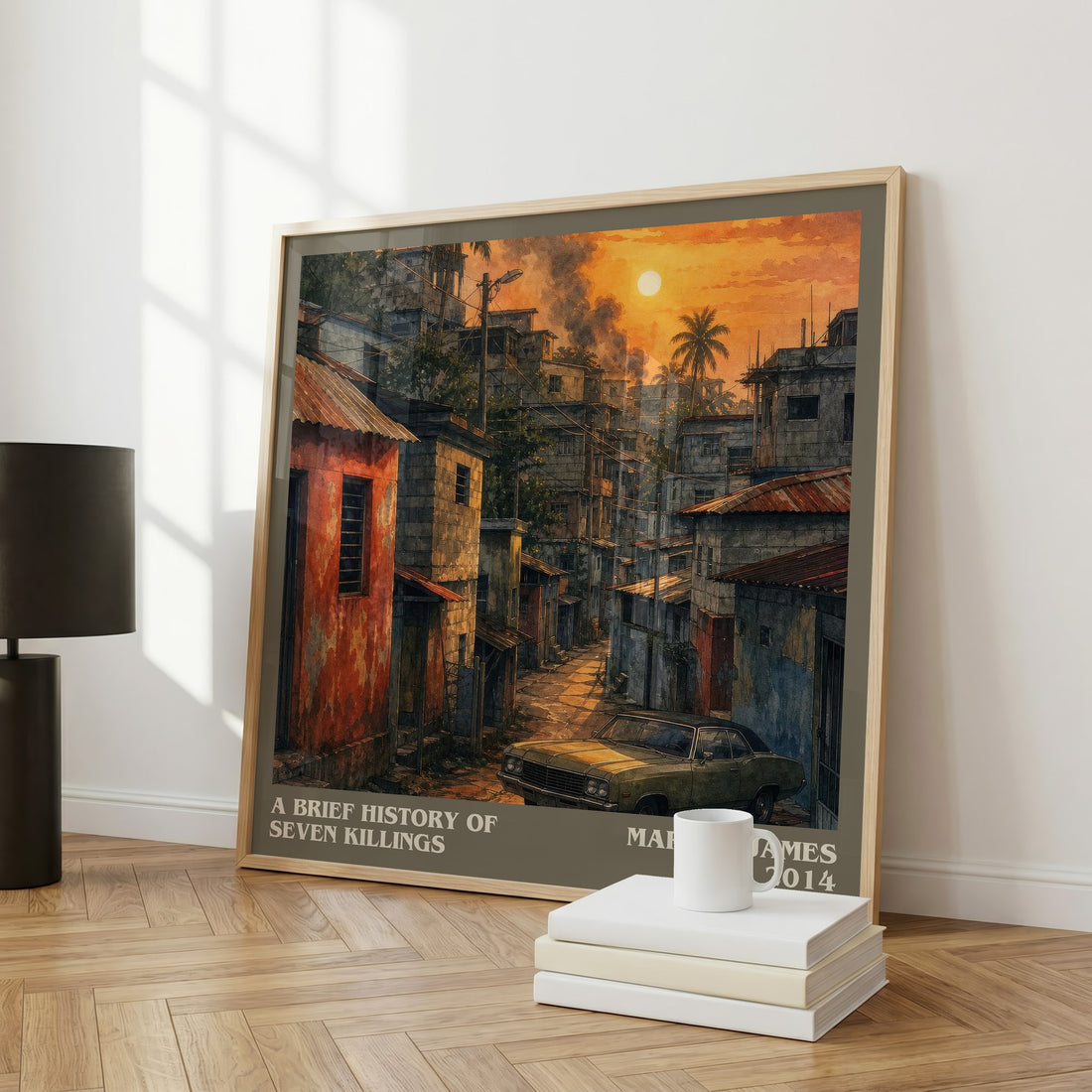 A Brief History of Seven Killings literary art print colour and style options – Marlon James book art