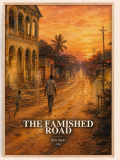 The Famished Road watercolour book poster by Ben Okri – framed literary art print