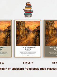 The Famished Road bookish print framed by window – literary home decor