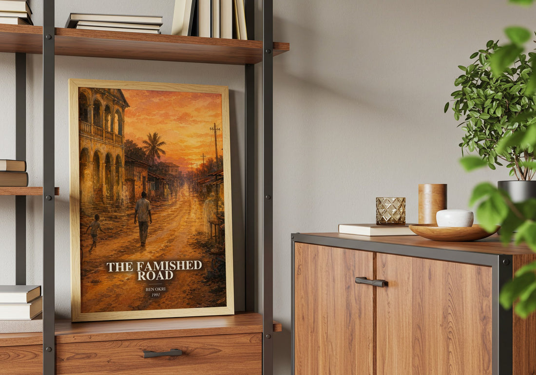 The Famished Road book watercolour illustration paper finish options – matte satin gloss