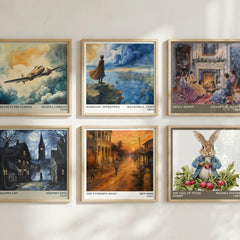 The Famished Road literary print in frame leaning in hallway – literary fiction wall art