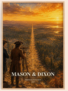 Mason & Dixon watercolour book poster by Thomas Pynchon – framed literary art print