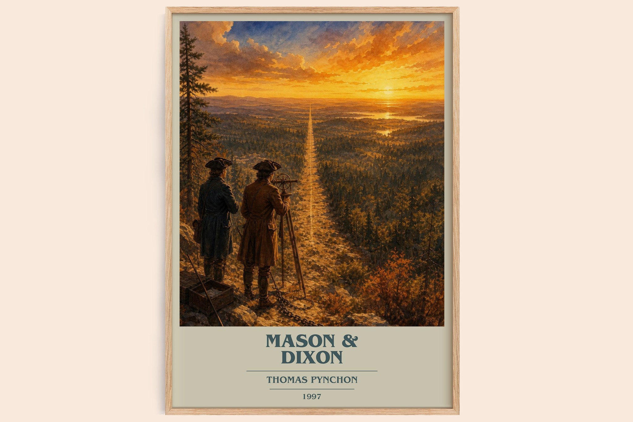 Mason & Dixon Book Cover Poster by Thomas Pynchon