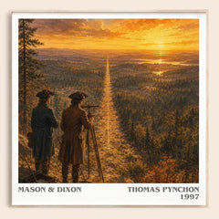 Mason & Dixon literary book poster by Thomas Pynchon – framed literary art print