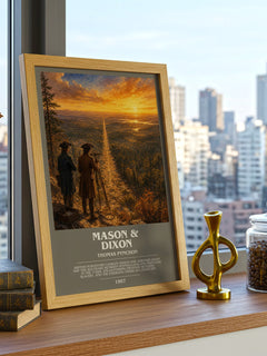 Mason & Dixon bookish poster colour and style options – Thomas Pynchon book art