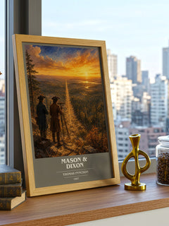 Mason & Dixon book cover poster colour and style options – Thomas Pynchon book art