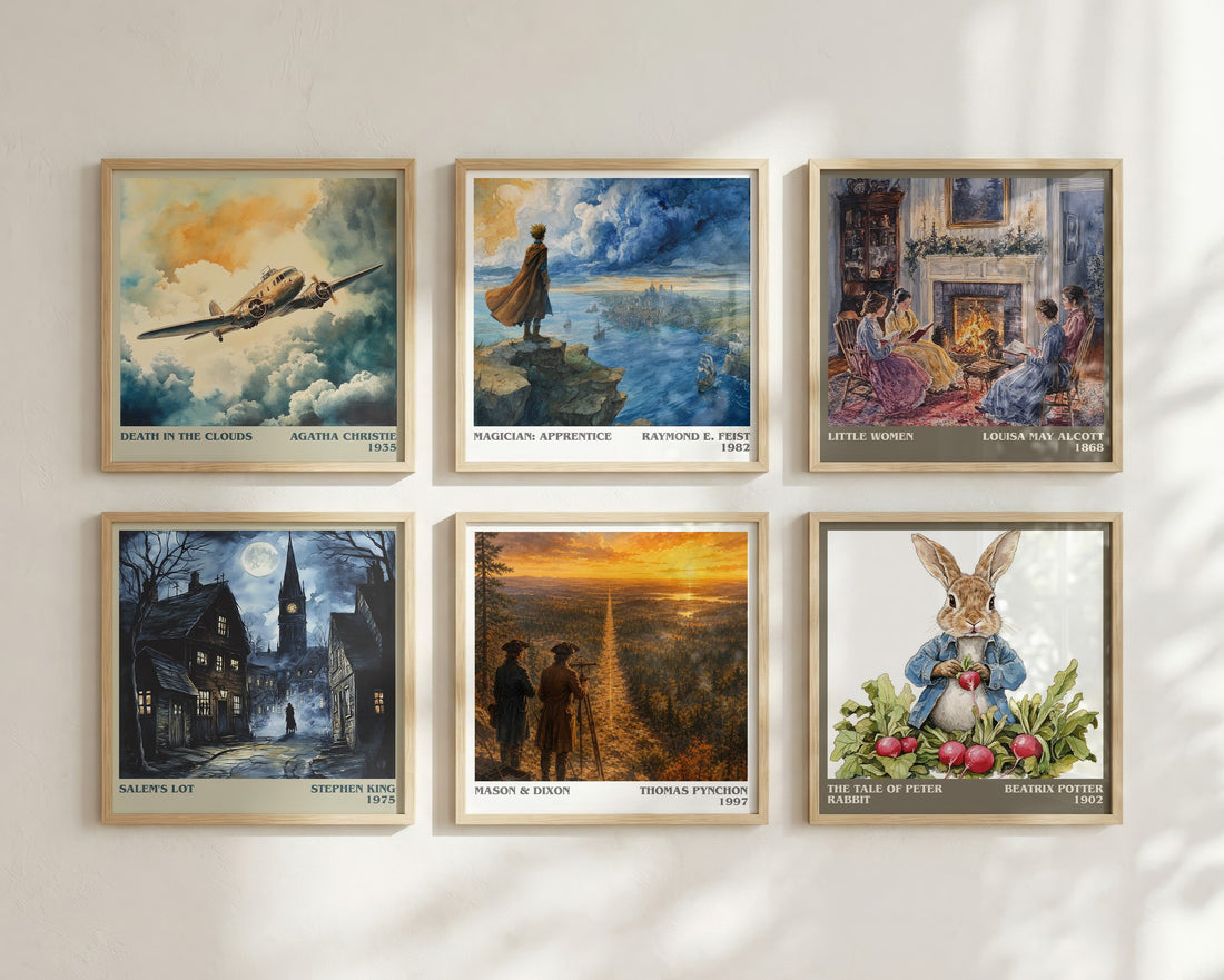 Mason & Dixon literary print in frame leaning in hallway – literary fiction wall art