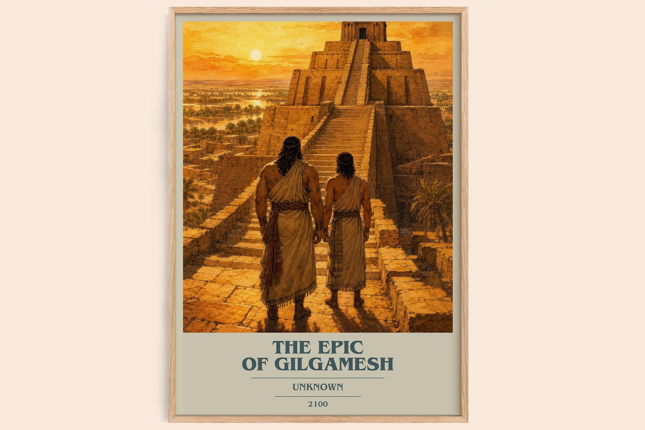 The Epic Of Gilgamesh Book Cover Poster by Unknown