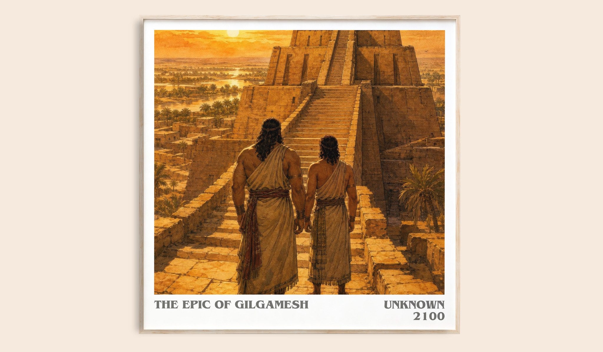 The Epic Of Gilgamesh Literary Art Print by Unknown