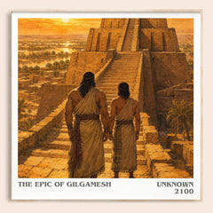 The Epic Of Gilgamesh literary book poster by Unknown – framed literary art print