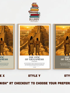 The Epic Of Gilgamesh bookish print framed by window – literary home decor