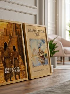 The Epic Of Gilgamesh watercolour print framed by window – literary home decor