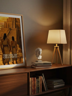 The Epic Of Gilgamesh watercolour print on bookshelf – Unknown fan gift