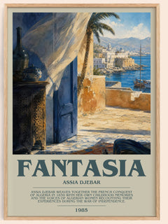Fantasia bookish book poster by Assia Djebar – framed literary art print
