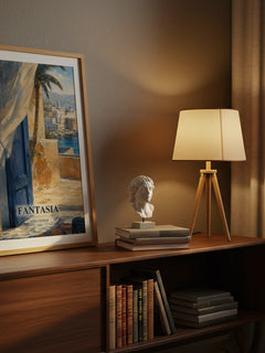 Fantasia watercolour print on bookshelf – Assia Djebar fan gift