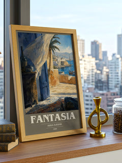 Fantasia book cover poster colour and style options – Assia Djebar book art