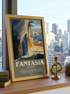 Fantasia bookish poster colour and style options – Assia Djebar book art