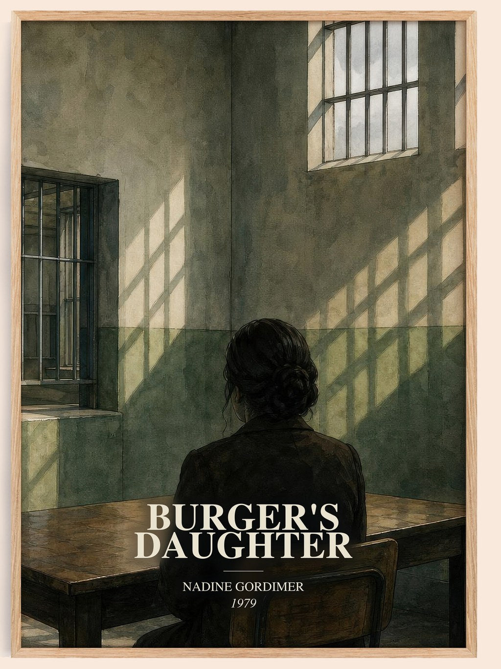 Burger's Daughter watercolour book poster by Nadine Gordimer – framed literary art print