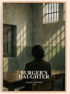 Burger's Daughter watercolour book poster by Nadine Gordimer – framed literary art print