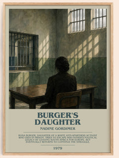 Burger's Daughter bookish book poster by Nadine Gordimer – framed literary art print