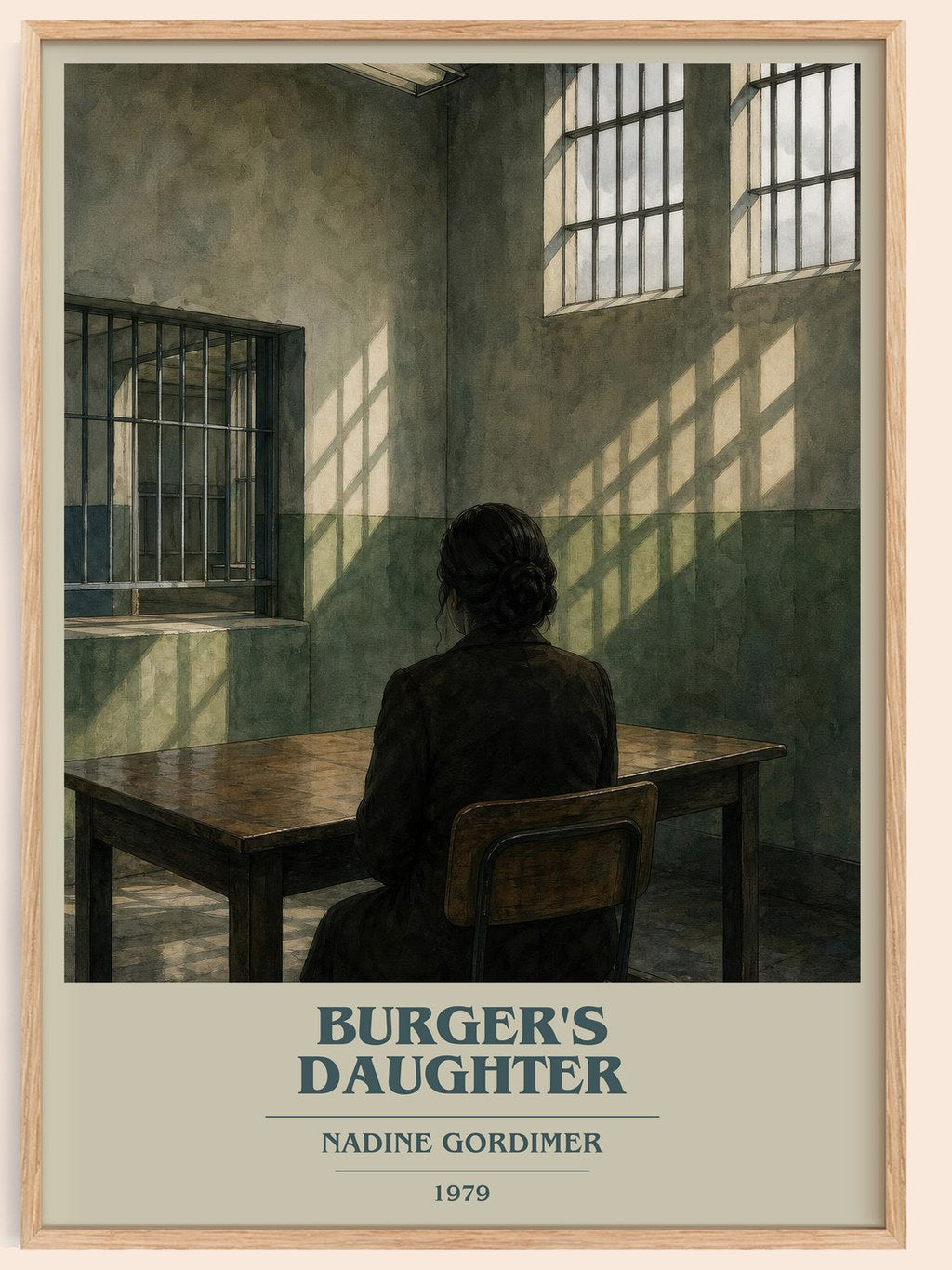 Burger's Daughter book cover book poster by Nadine Gordimer – framed literary art print