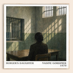 Burger's Daughter literary book poster by Nadine Gordimer – framed literary art print