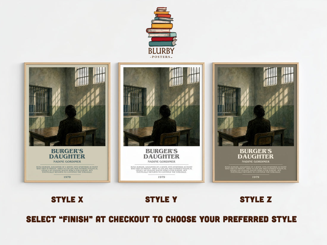 Burger's Daughter bookish print framed by window – literary home decor