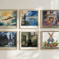 Burger's Daughter literary print in frame leaning in hallway – literary fiction wall art