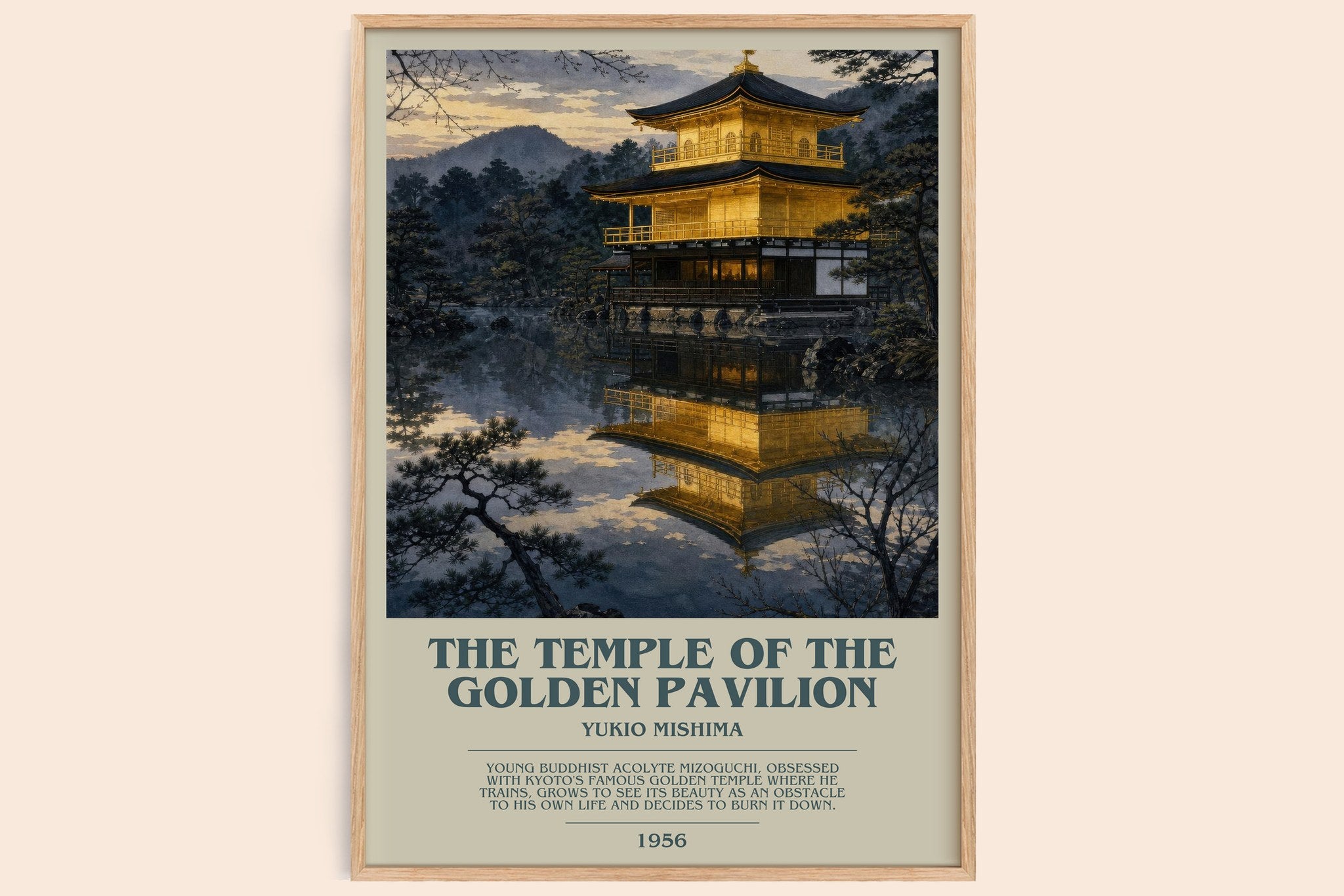 The Temple of the Golden Pavilion Bookish Wall Art by Yukio Mishima