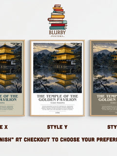 The Temple of the Golden Pavilion bookish print framed by window – literary home decor