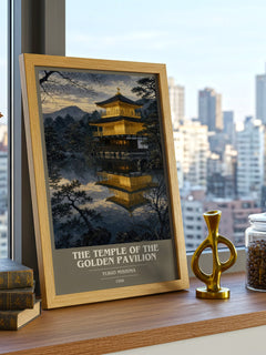 The Temple of the Golden Pavilion book cover poster colour and style options – Yukio Mishima book art