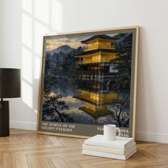 The Temple of the Golden Pavilion literary art print colour and style options – Yukio Mishima book art
