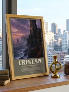 Tristan bookish poster colour and style options – Gottfried von Strassburg book art