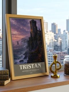 Tristan book cover poster colour and style options – Gottfried von Strassburg book art