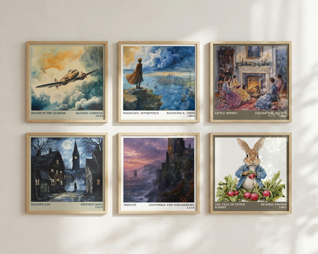 Tristan literary print in frame leaning in hallway – __new__:medieval romance wall art