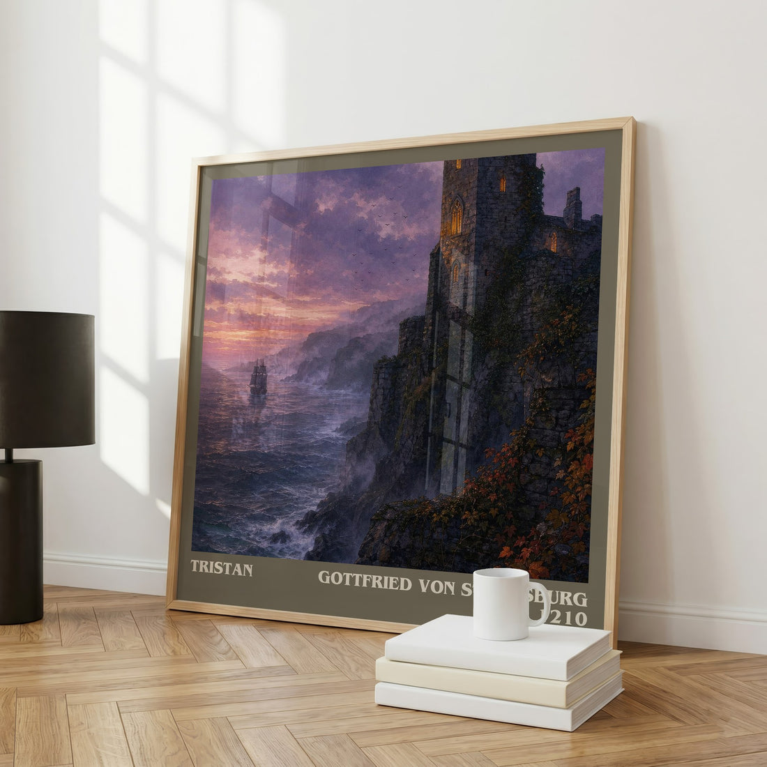 Tristan literary art print colour and style options – Gottfried von Strassburg book art