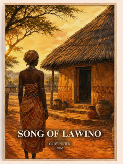 Song Of Lawino watercolour book poster by Okot P'Bitek – framed literary art print