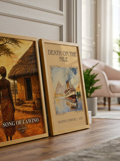 Song Of Lawino watercolour print framed by window – literary home decor
