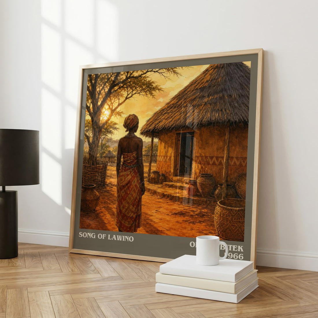 Song Of Lawino literary art print colour and style options – Okot P'Bitek book art