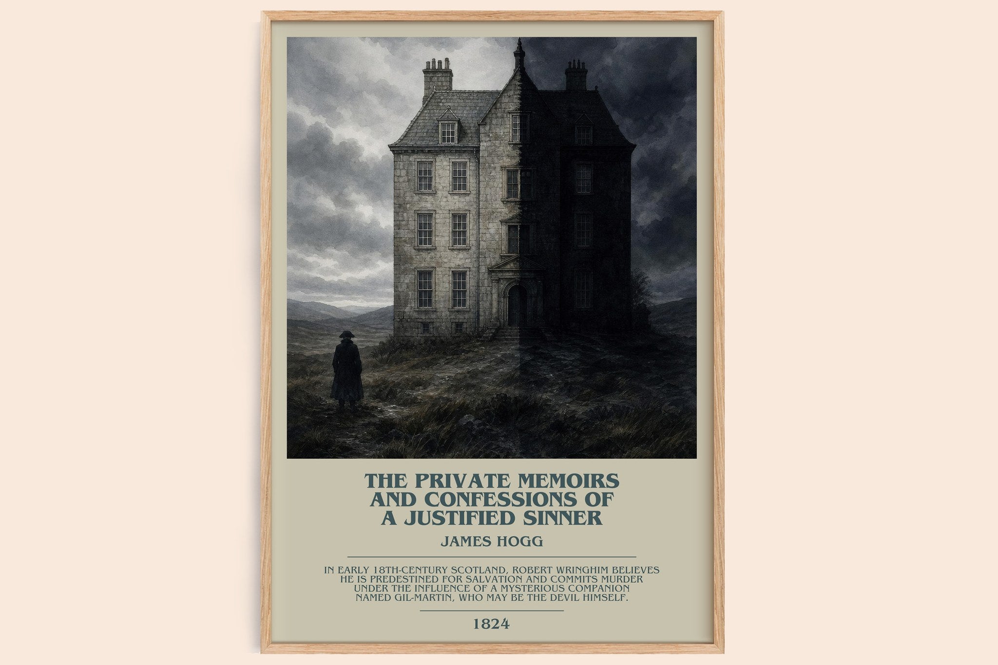 The Private Memoirs and Confessions of a Justified Sinner Bookish Wall Art by James Hogg