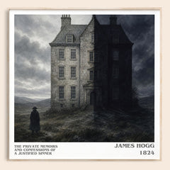 The Private Memoirs and Confessions of a Justified Sinner literary book poster by James Hogg – framed literary art print