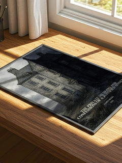 The Private Memoirs and Confessions of a Justified Sinner watercolour book poster framed on wall – gothic wall art