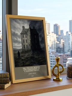 The Private Memoirs and Confessions of a Justified Sinner book cover poster colour and style options – James Hogg book art