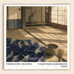 Thousand Cranes literary book poster by Yasunari Kawabata – framed literary art print