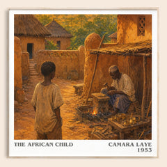 The African Child literary book poster by Camara Laye – framed literary art print